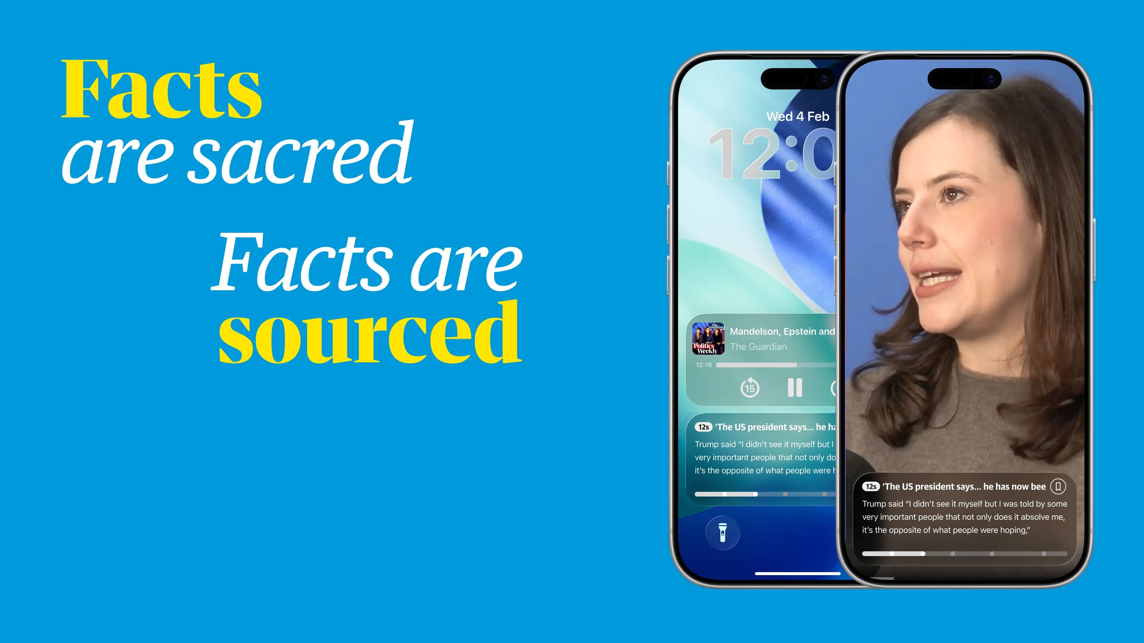 Screenshot of the Facts are Sacred hack, which won the Best Conceptual Hack category at the Berger Hack Day.