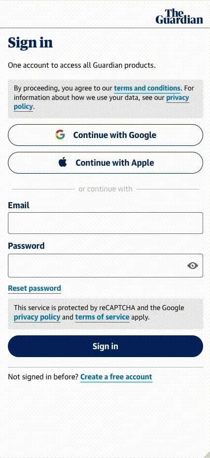 The reset password flow demonstrating email verification using a passcode and setting a new password.